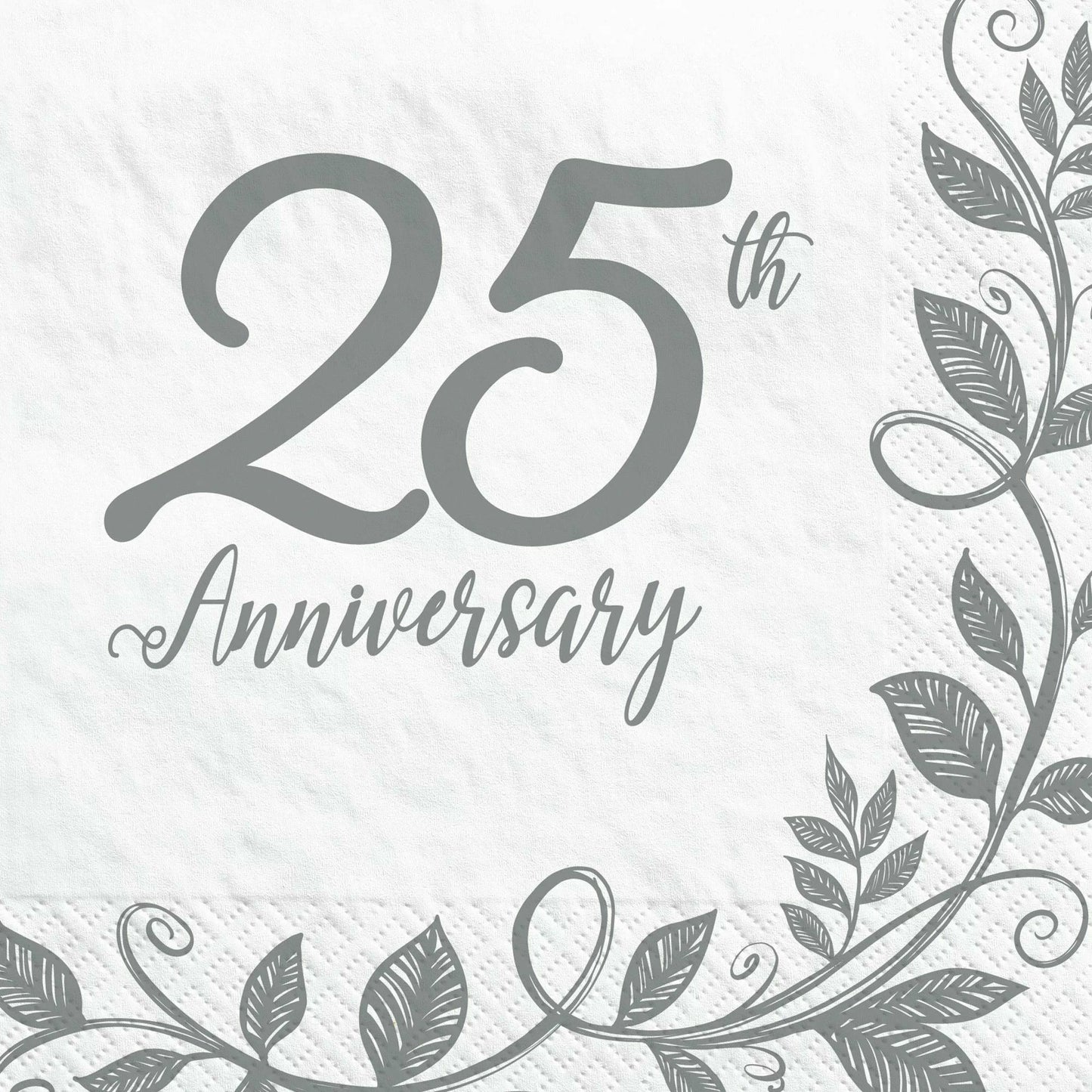 Happy 25th Anniversary Lunch Napkins (x16u)