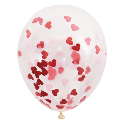 Globo con Confeti de corazón 16” (x5u)