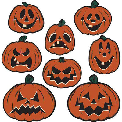 Halloween Cutouts Pumpkin (8u)