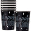 Birthday Glitz Black Vasos 9oz (x8u)