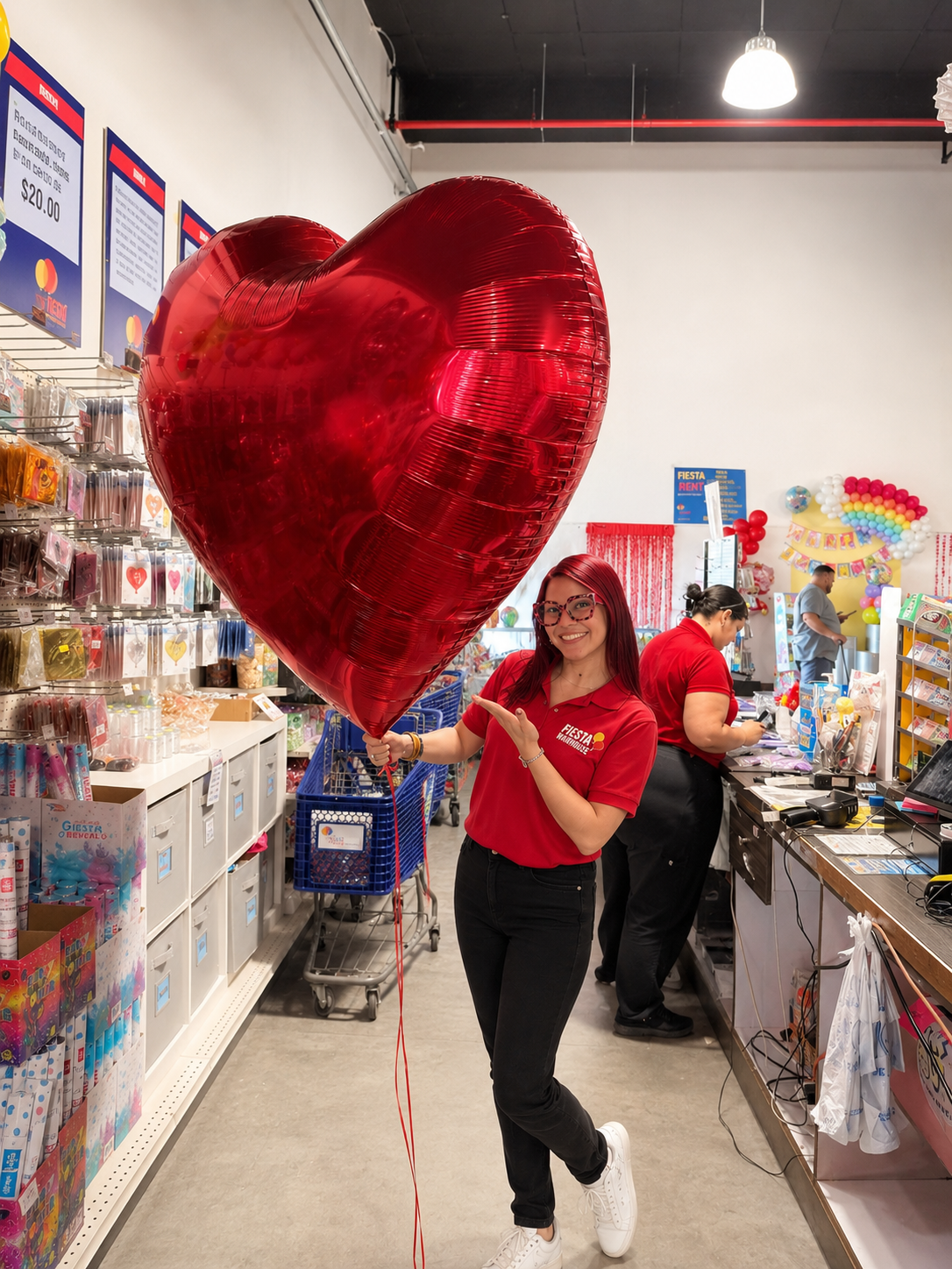 Corazón Foil Gigante Rojo 68" (x1u)