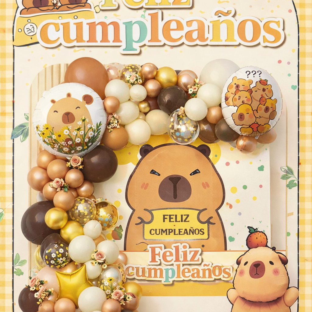 Balloon Kit Feliz Cumpleaños Capibara