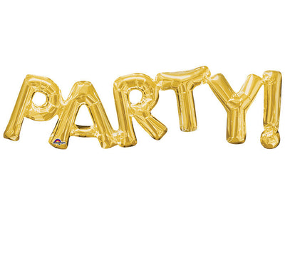 Air filled Phrase Party Gold