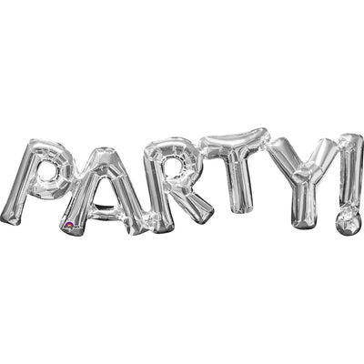 Air filled Phrase Party Silver