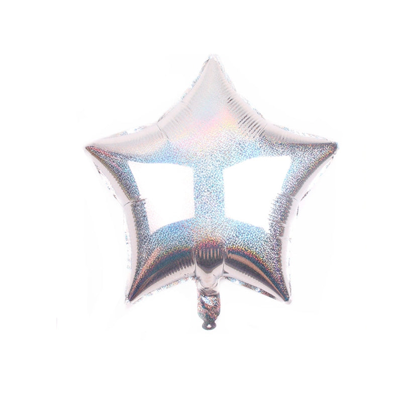 Star Silver holographic Foil Balloon 22"