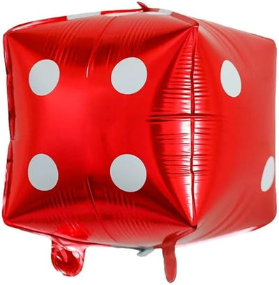 22” Red Dice Casino Foil Balloon