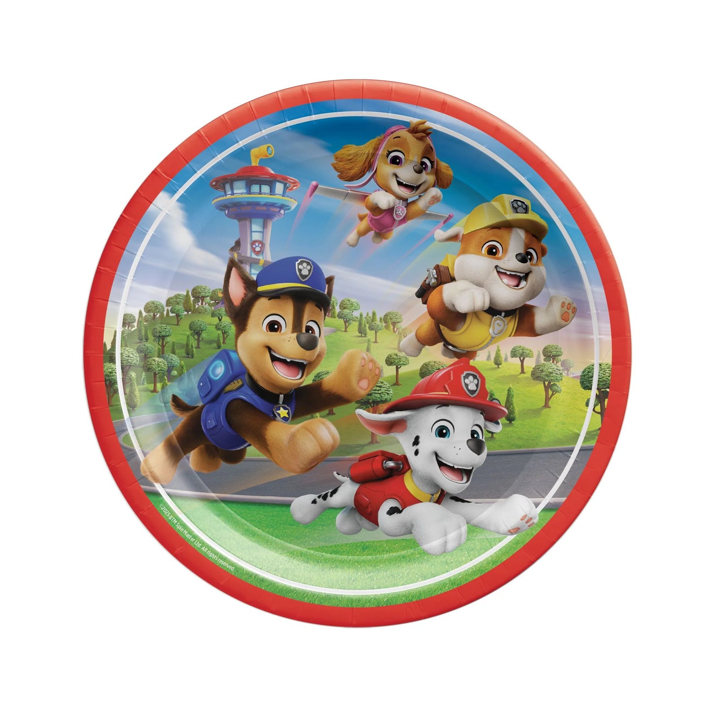 Paw Patrol Red Plates 7” (x8u)