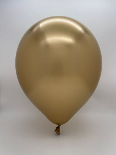 5" Kalisan Latex Balloons Mirror Gold (50 Per Bag