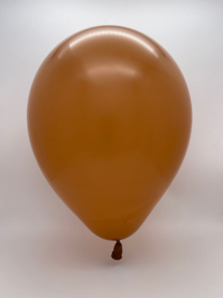 12" Kalisan Latex Balloons Standard Caramel Brown (50 Per Bag)