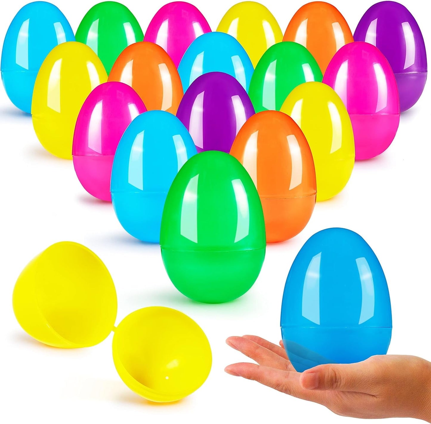 Pascua Huevos Neon Rellenables (x18u)