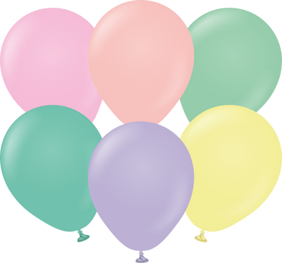 5" Kalisan Latex Balloons Standard Pastel Assortment (50 Per Bag)