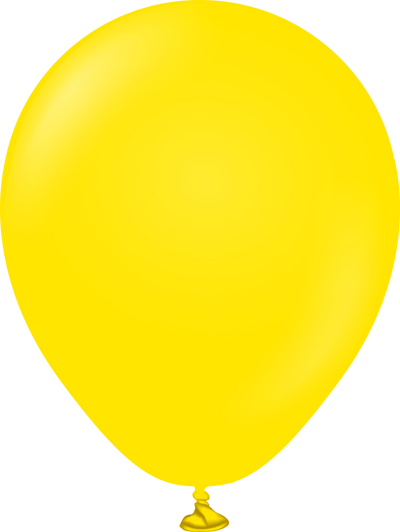 5" Kalisan Latex Balloons Standard Yellow (50 Per Bag)