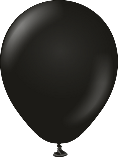 5" Kalisan Latex Balloons Standard Black (50 Per Bag)