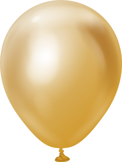 5" Kalisan Latex Balloons Mirror Gold (50 Per Bag