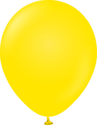 12" Kalisan Latex Balloons Standard Yellow (50 Per Bag)