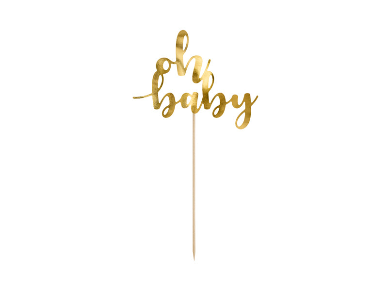 Cake Topper Oh Baby Gold (25cm)