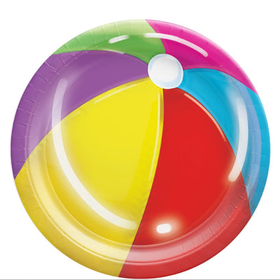 Cool Pool Party Ball Paper Plates 7" (x8u)