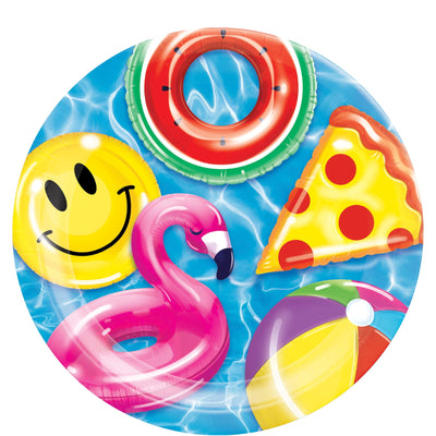 Cool Pool Party Paper Plates 9" (x8u)