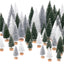 Paquete de 4 Mini Árboles de Navidad (2")