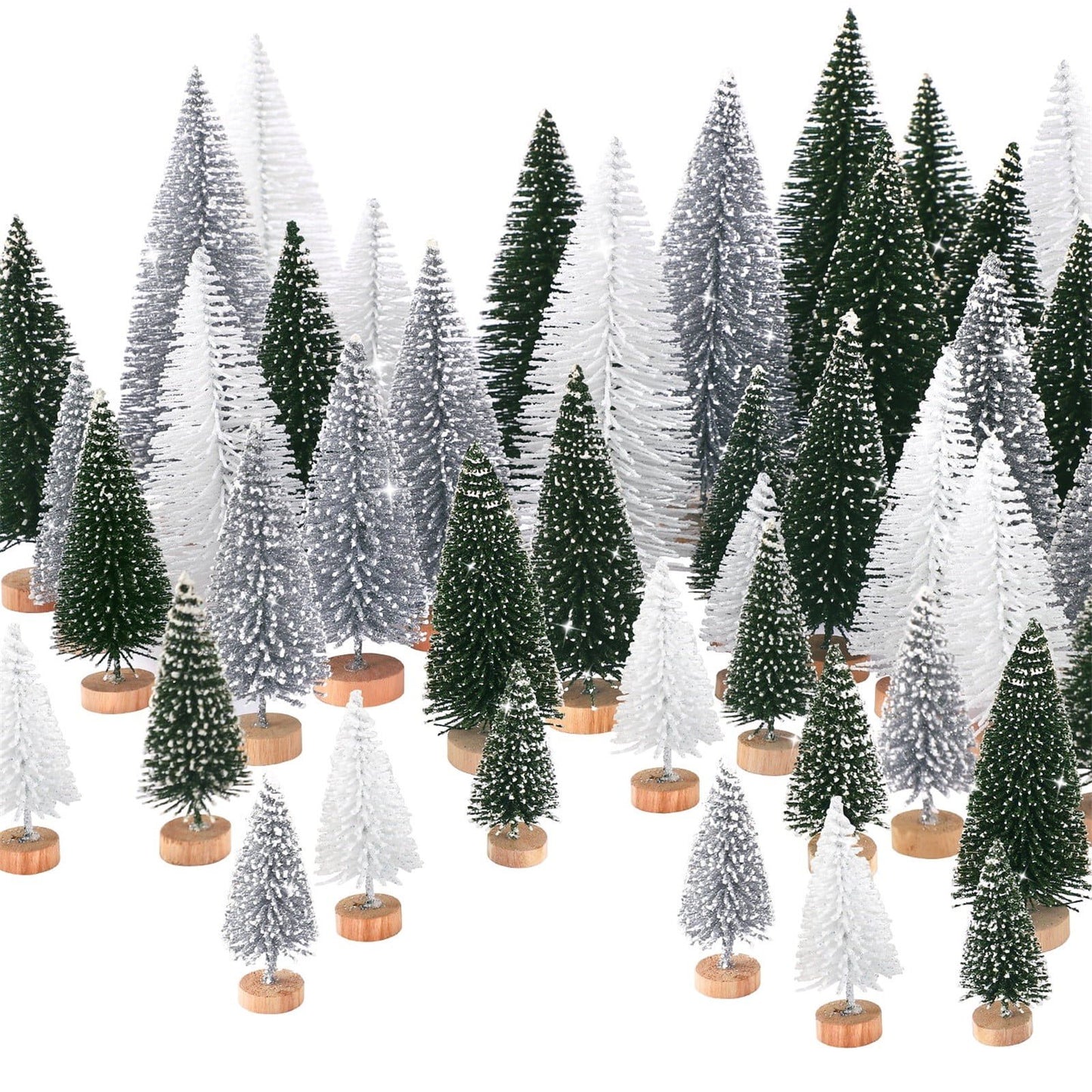 Paquete de 4 Mini Árboles de Navidad (2")