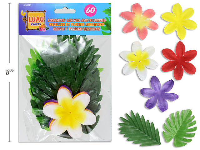 Decoración de Mesa Tropical x60 Piezas
