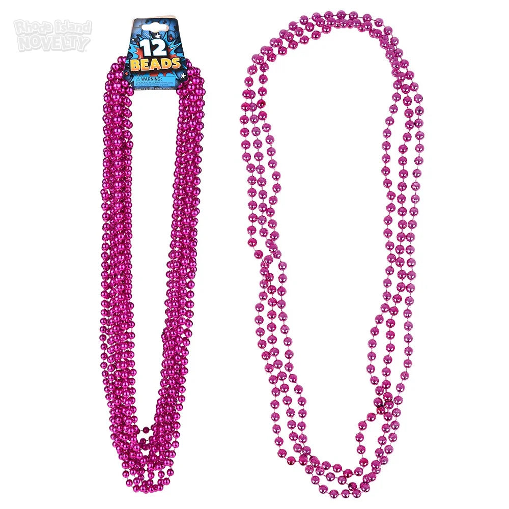 Pink Beads Necklaces 12pcs