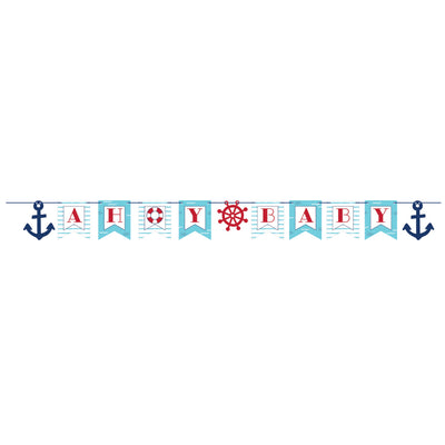 Baby Nautical Banner "Ahoy Baby" 6.2ft (x1u)