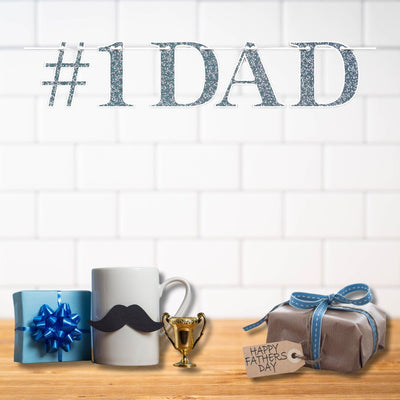 Streamer "#1 DAD" brillante – 4 pies