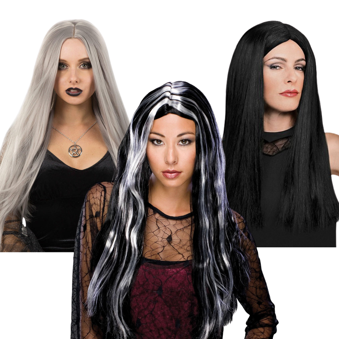 Peluca Bruja Adulto - 3 Colores Surtidos