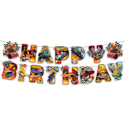Banner Hot Wheels "Happy Birthday" (x1u)