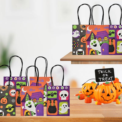 Bolsas Kraft Dulces Halloween (x3u) - 3 Diseños