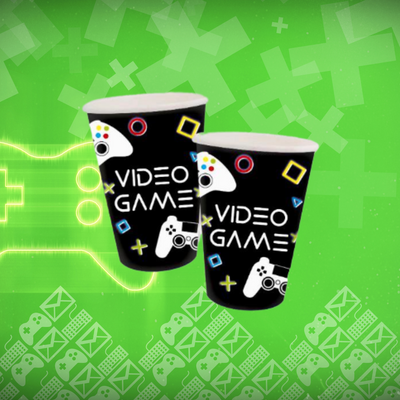 Vasos Video Game 9oz (x8u)