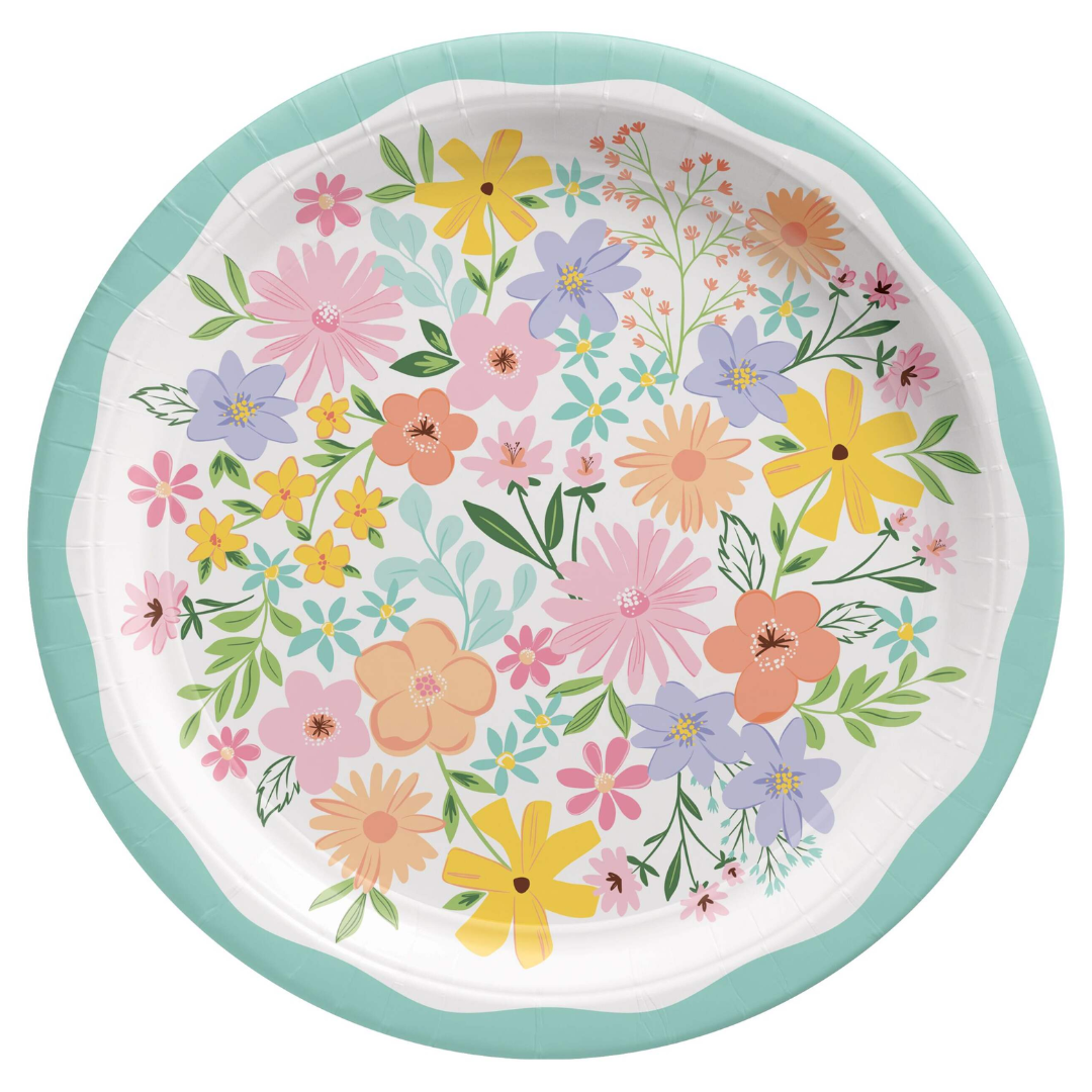 Springtime Blooms 9" Round Plates (x8u)