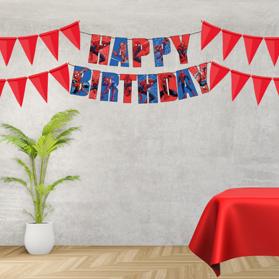 Spiderman Banner Happy Birthday (x1u)