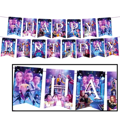 Banner Kpop Demon Hunter "Happy Birthday" (x1u)