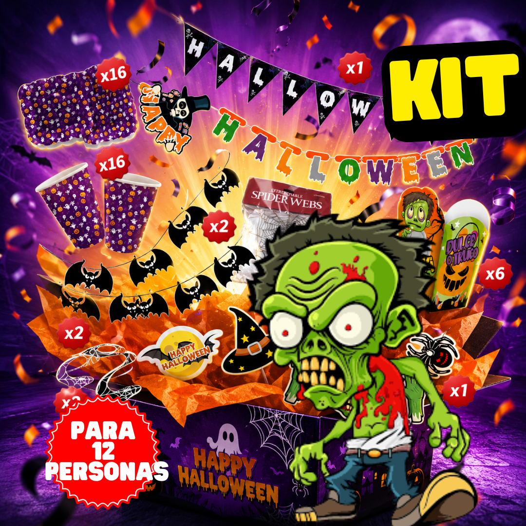 KIT: Halloween Zombie (12 personas)