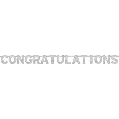 Congratulations Large Foil Letter Banner (x1u)