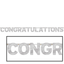 Congratulations Large Foil Letter Banner (x1u)