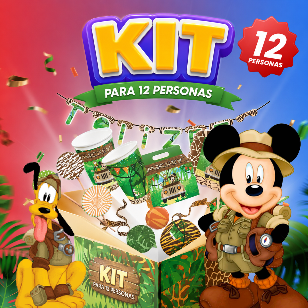 KIT: Mickey Safari (12 personas)