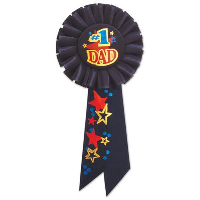 #1 Dad Rosette Pin