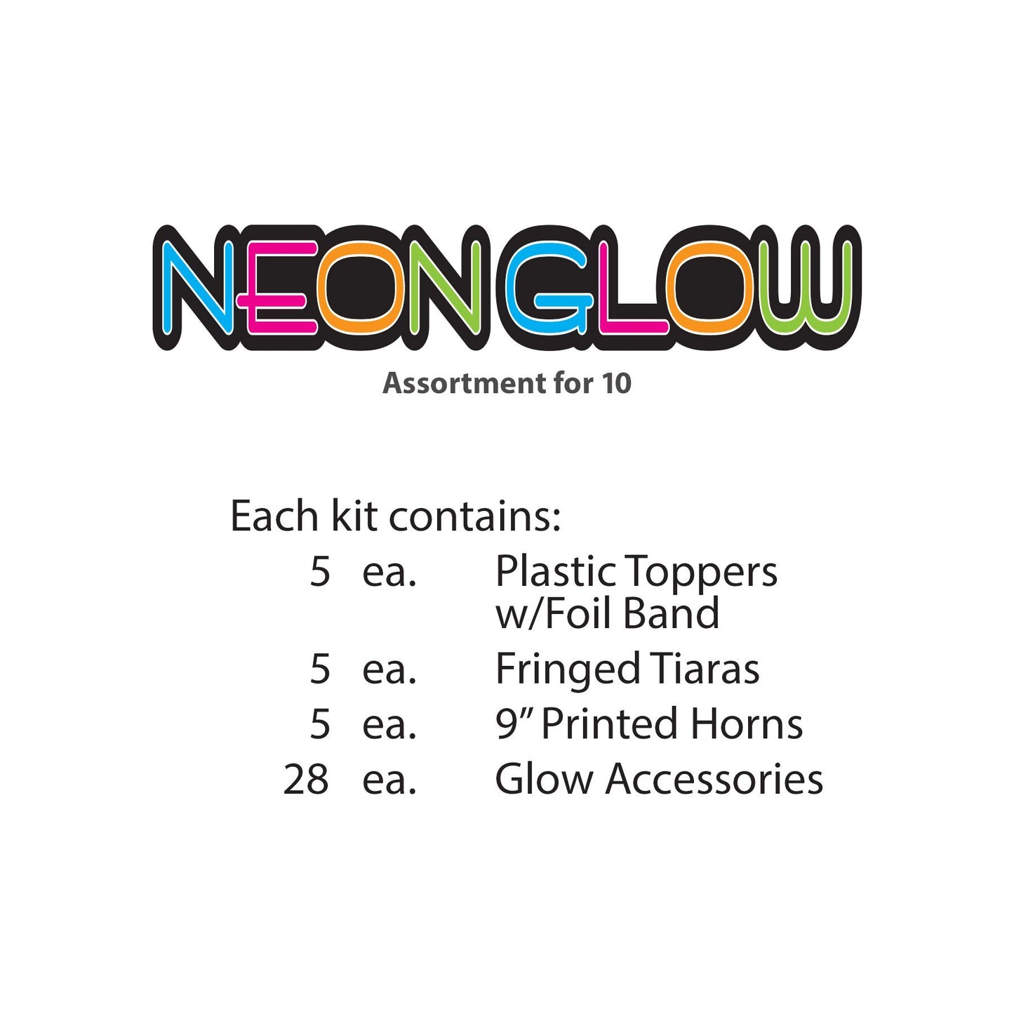 Neon Glow Box (para 10 personas)