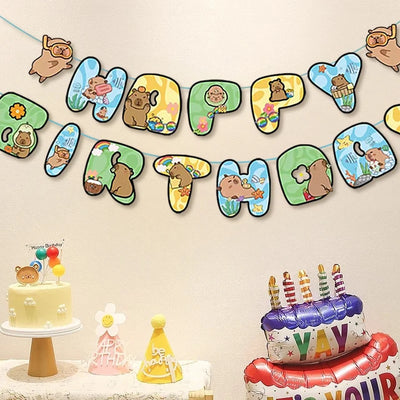 Banner Capybara Happy Birthday 10ft