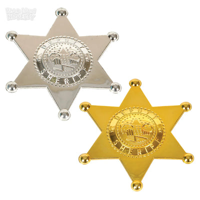 Placa de sheriff de plástico (x12pcs)