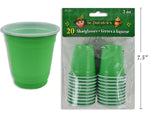 Paquete de 20 Vasos Descartables (2 oz) - Verde