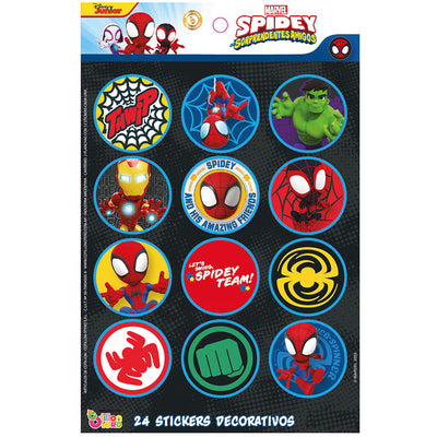 Stickers Spidey y sus Amigos (plancha 2x12)