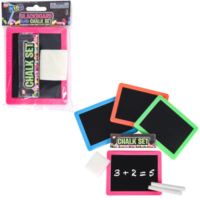 Set de pizarra negra neón (x1u)