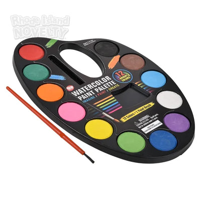 Paleta de acuarelas con 12 colores (24 cm)
