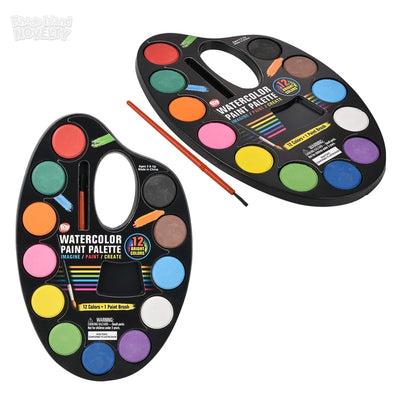 Paleta de acuarelas con 12 colores (24 cm)
