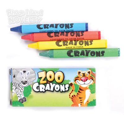 Crayones de animales del zoológico 7.5 cm – 4 piezas por caja 1dz