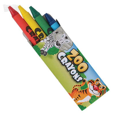 Crayones de animales del zoológico 7.5 cm – 4 piezas por caja 1dz